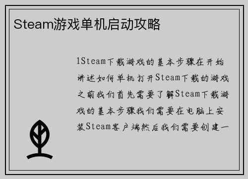 Steam游戏单机启动攻略